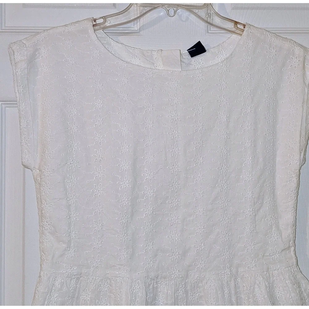 Gap Kids White Eyelet Cap Sleeve Dress‎ Size XXL 14 16 NWT $50